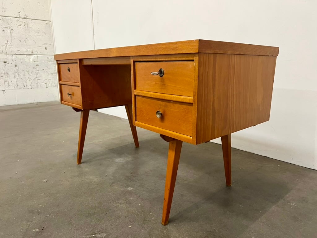 Bureau des années 50/60 en bois et contreplaqué