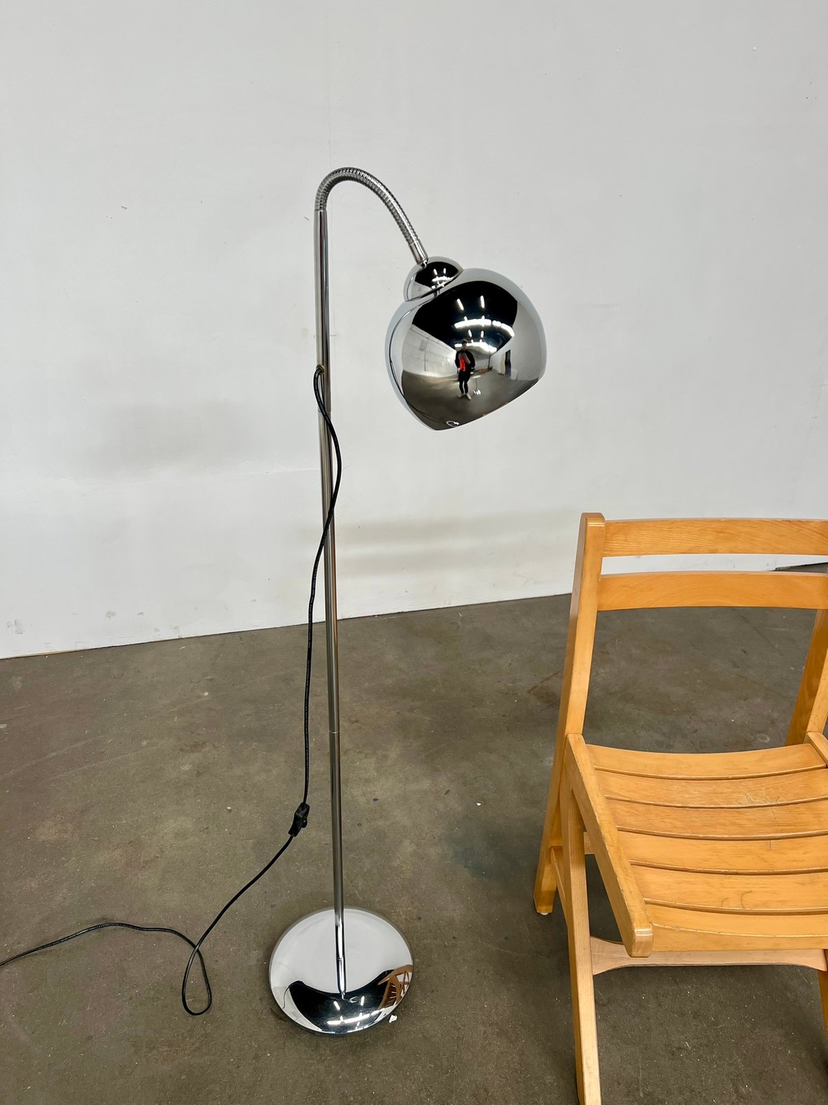 Lampadaire vintage Space Age chrome