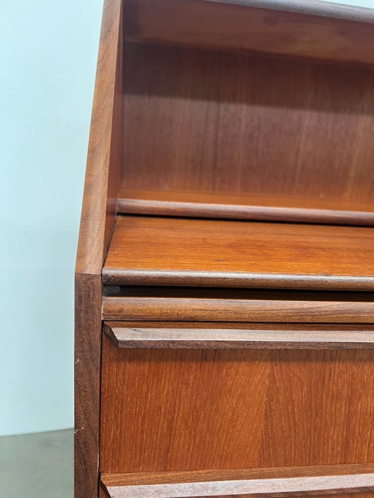 Secrétaire danois en teck – meuble bureau vintage scandinave années 60