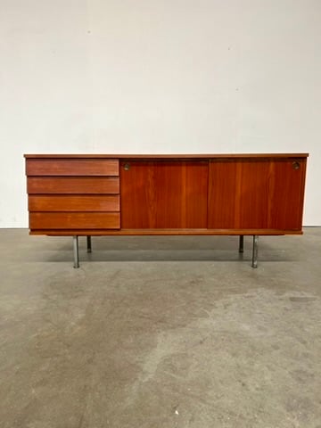 Enfilade moderniste en teck 180 cm – buffet vintage années 60 design danois