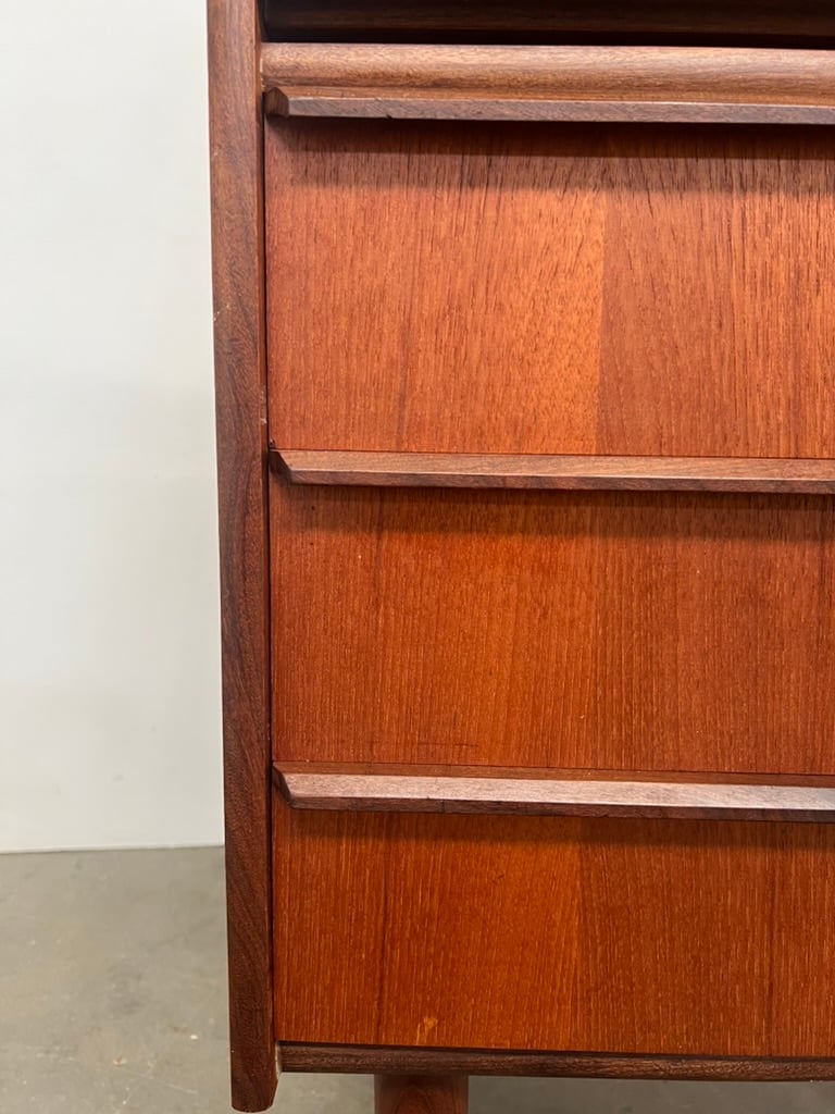 Secrétaire danois en teck – meuble bureau vintage scandinave années 60