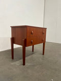 Commode danoise en teck – 2 tiroirs – meuble vintage scandinave