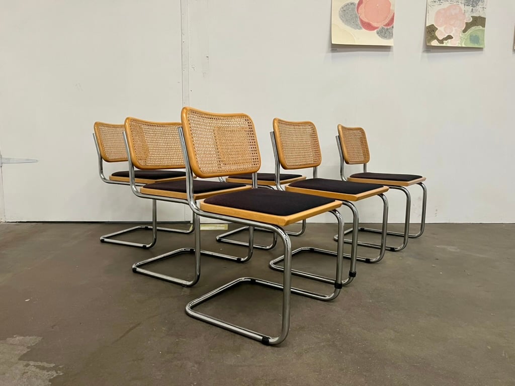 Lot de 8 chaises B32 authentiques – Marcel Breuer