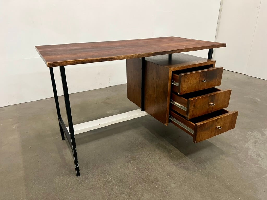 Bureau à caisson suspendu – placage palissandre
