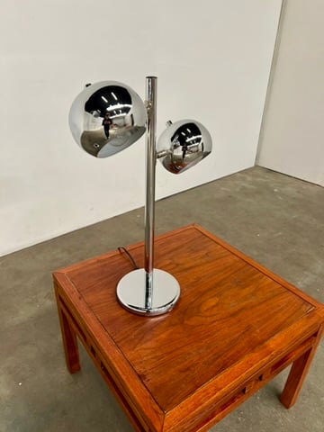 lampe a poser space age 2 feux chrome