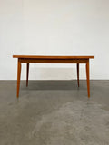 Table extensible en teck vintage – table scandinave années 60 avec rallonges