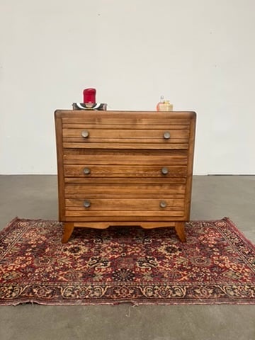 Commode vintage en bois – commode années 60, 3 tiroirst