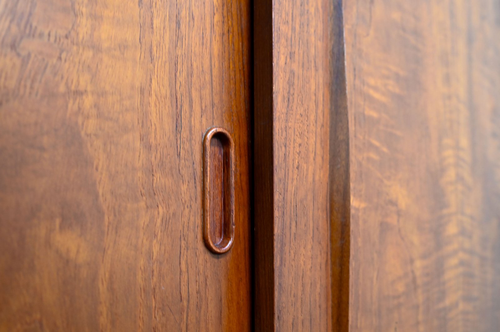 Enfilade danoise en teck – buffet scandinave vintage 180 cm portes coulissantes