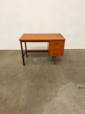 Bureau vintage en teck 3 tiroirs – bureau scandinave années 60