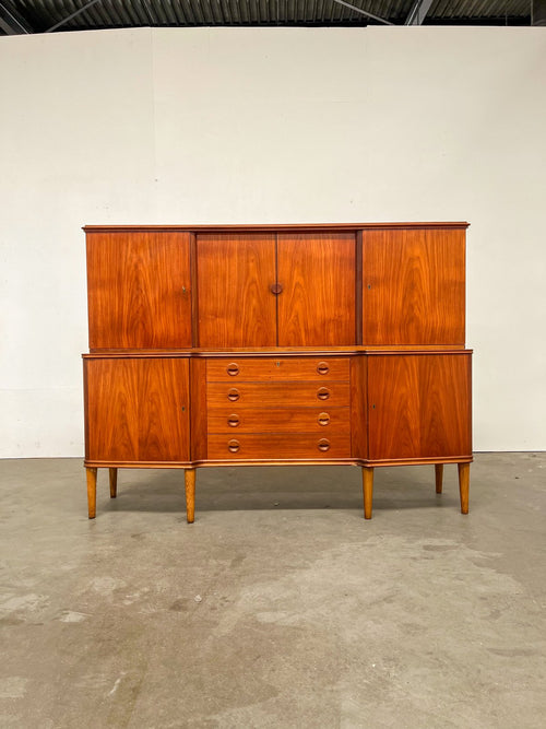 Buffet danois en teck – enfilade haute vintage scandinave années 60
