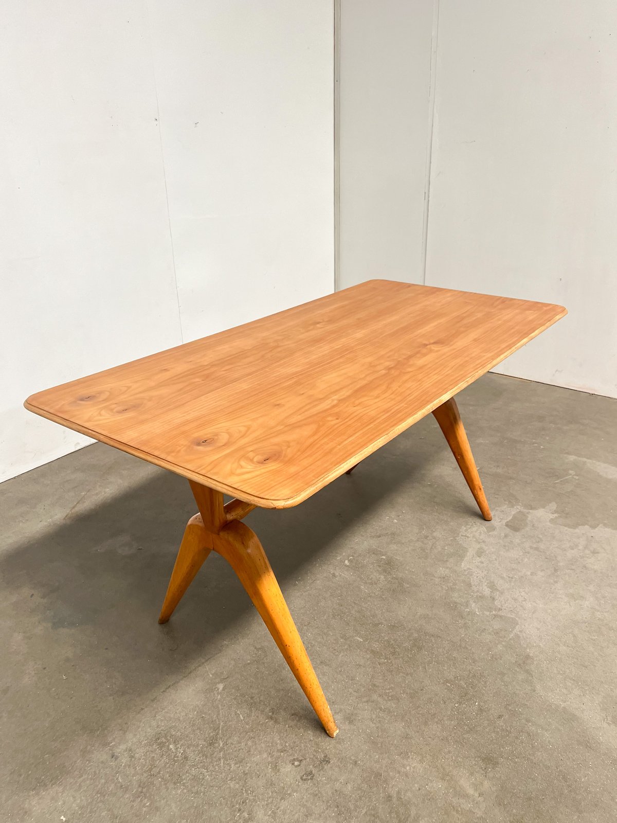 Table à manger italienne style Ico Parisi + 6 chaises – années 50/60
