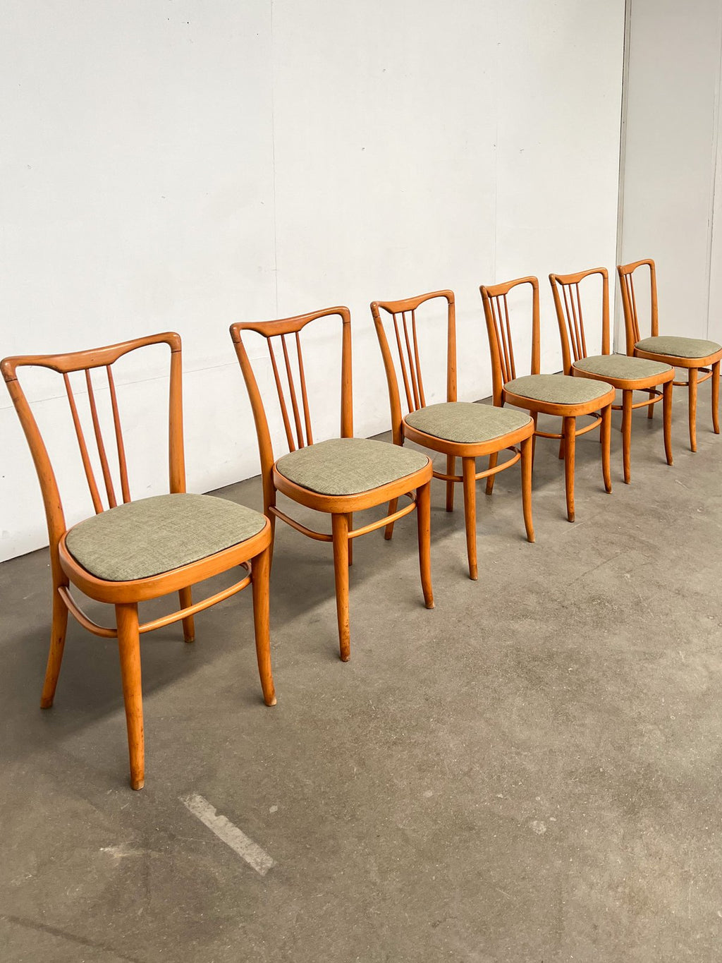 Table à manger italienne style Ico Parisi + 6 chaises – années 50/60