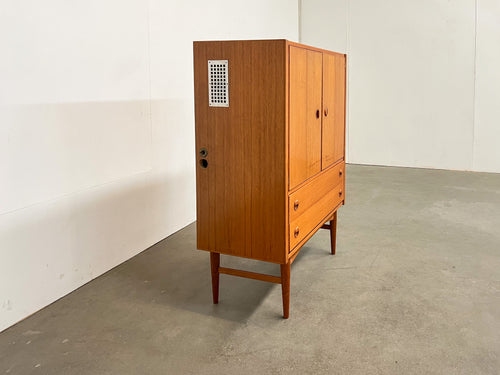 Buffet haut vintage en teck – meuble de rangement scandinave années 60