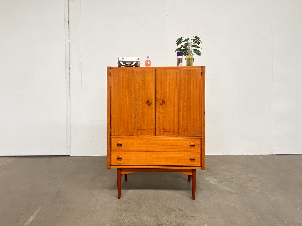 Buffet haut vintage en teck – meuble de rangement scandinave années 60